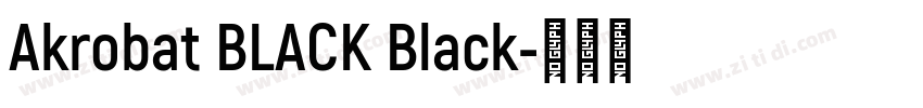Akrobat BLACK Black字体转换